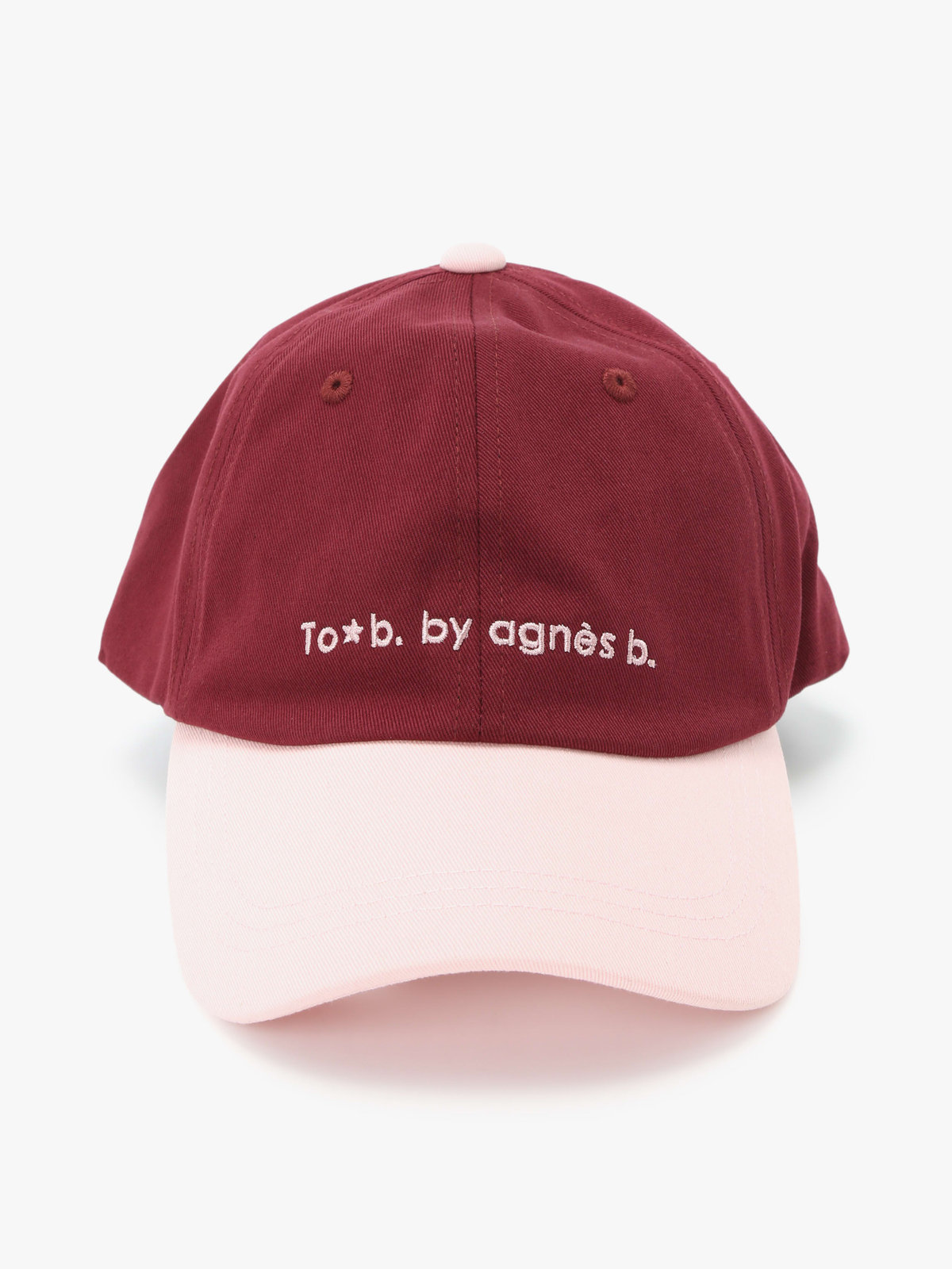 To b. by agnès b. コットン バイカラー キャップ ボルドー