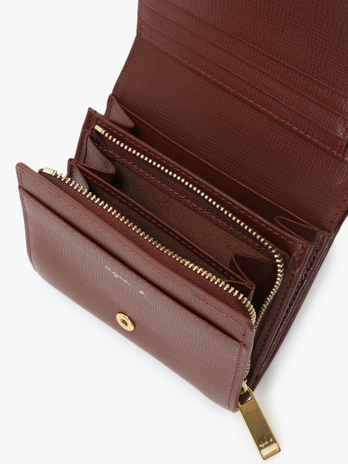 VOYAGE ウィメンズ バッグ＆ウォレット レザー 二つ折り ウォレット ”City” ZAW07-01 ブラウン