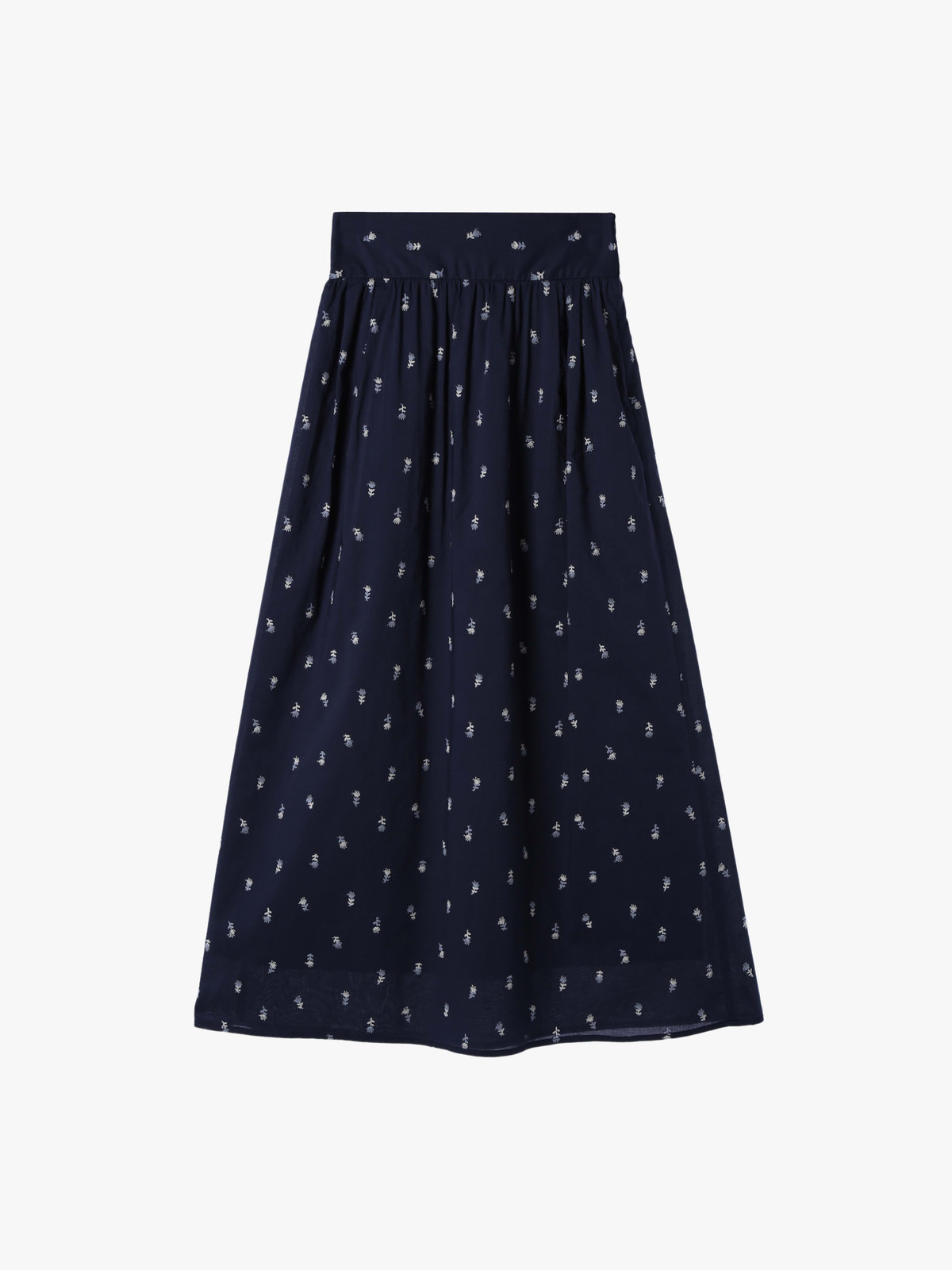 To b. by agnès b. 【Outlet】フラワーエンブロイダリースカート ネイビー