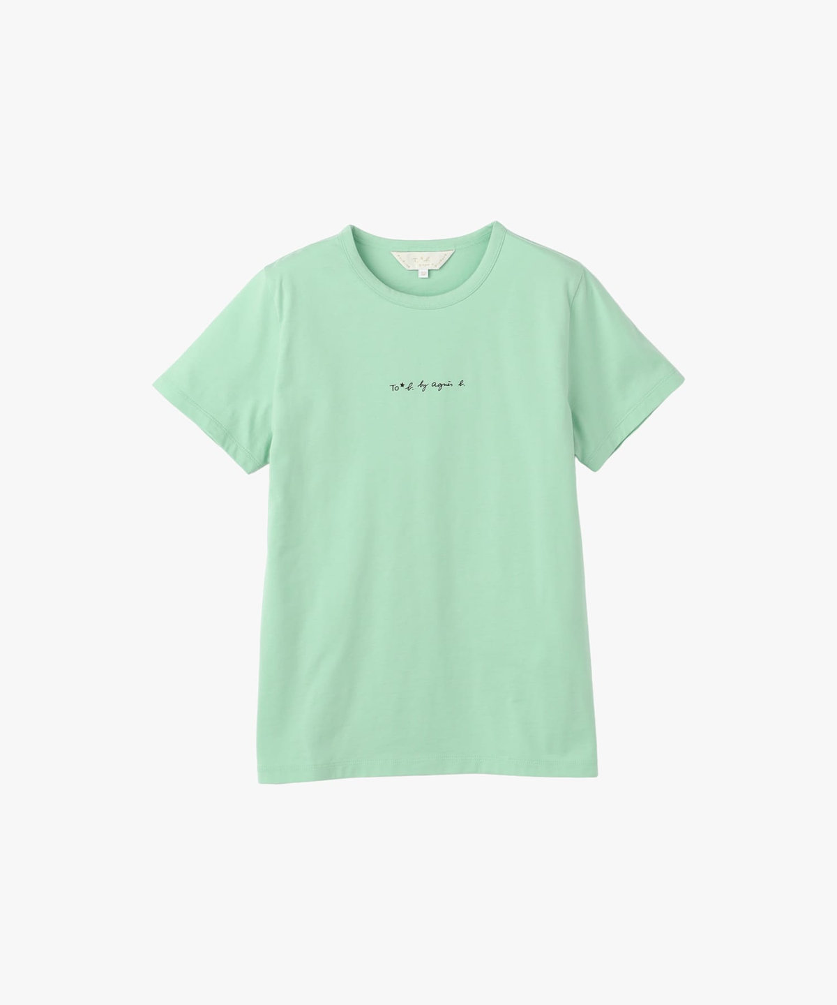 To b. by agnès b. ミニロゴ コットン 半袖 Tシャツ ブルー