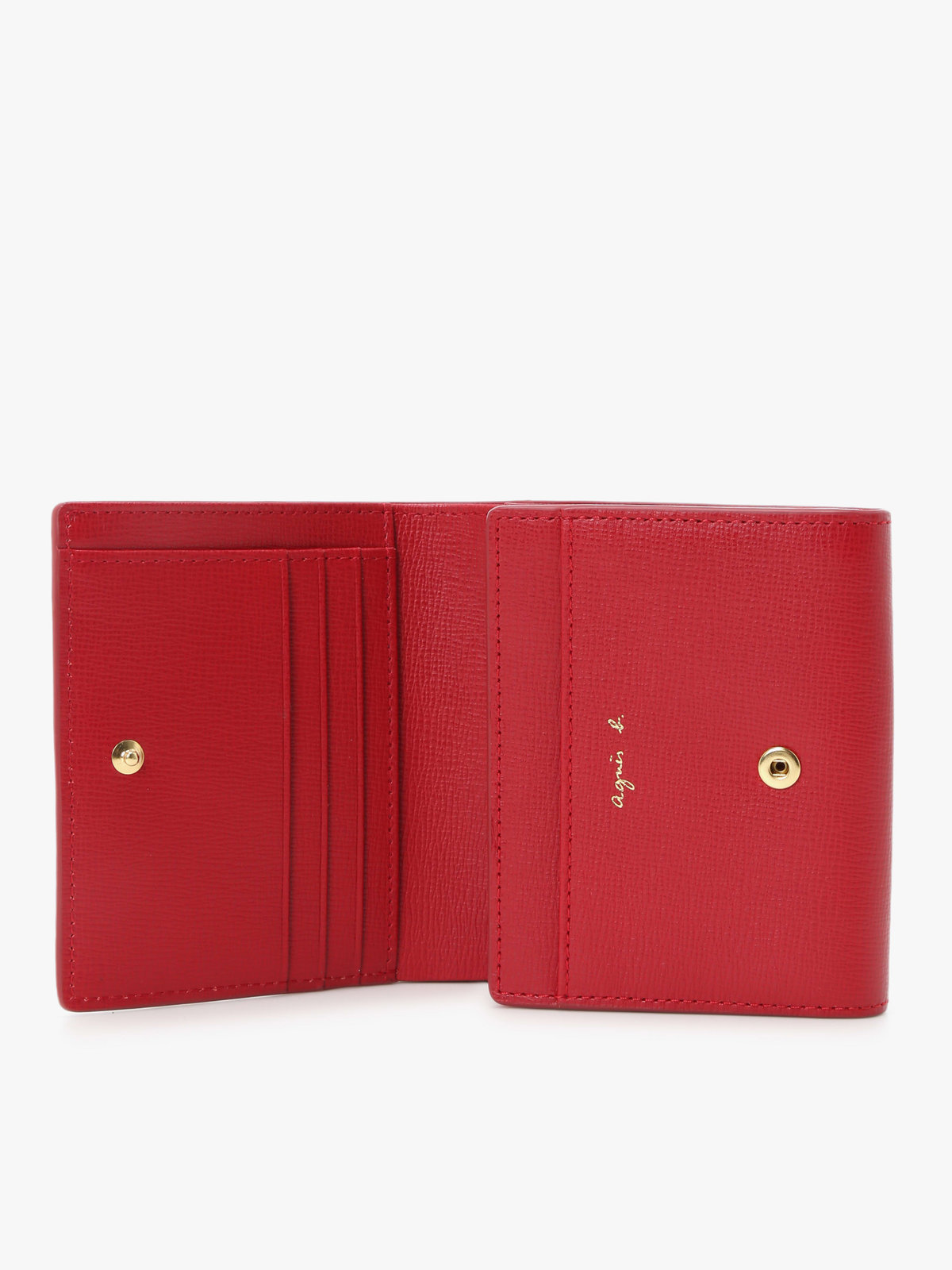 VOYAGE ウィメンズ バッグ＆ウォレット 【by R 限定品】agnes b. レザー 二つ折り ウォレット "City" ZAW07-01 レッド