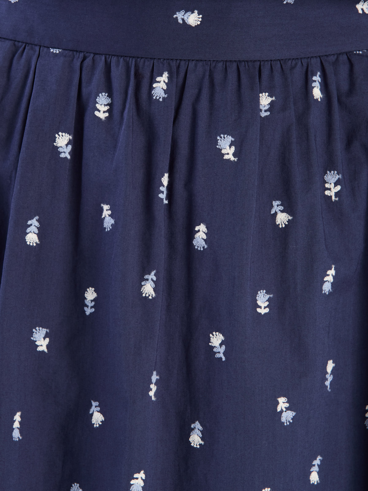 To b. by agnès b. 【Outlet】フラワーエンブロイダリースカート ネイビー