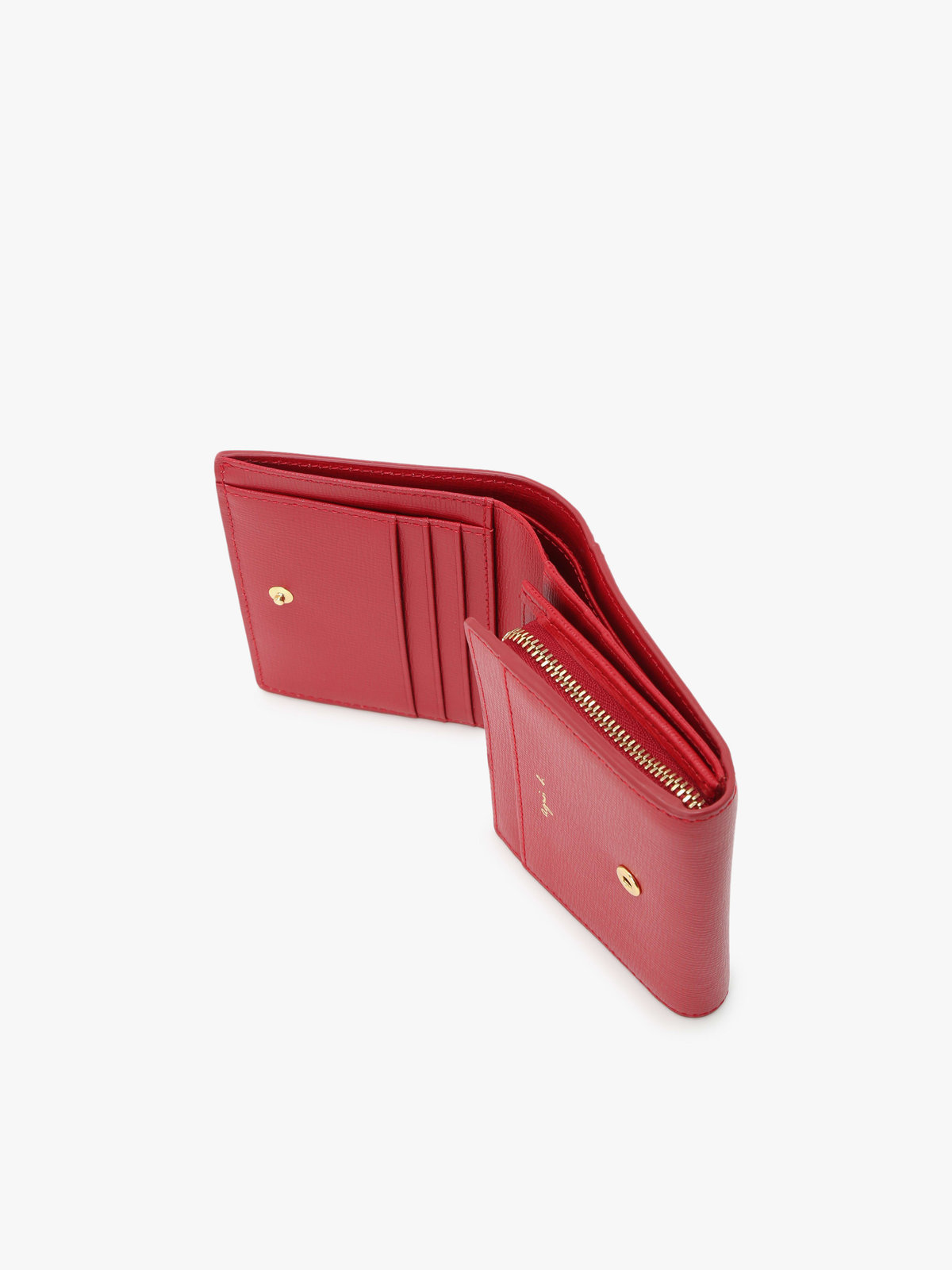 VOYAGE ウィメンズ バッグ＆ウォレット 【by R 限定品】agnes b. レザー 二つ折り ウォレット "City" ZAW07-01 レッド
