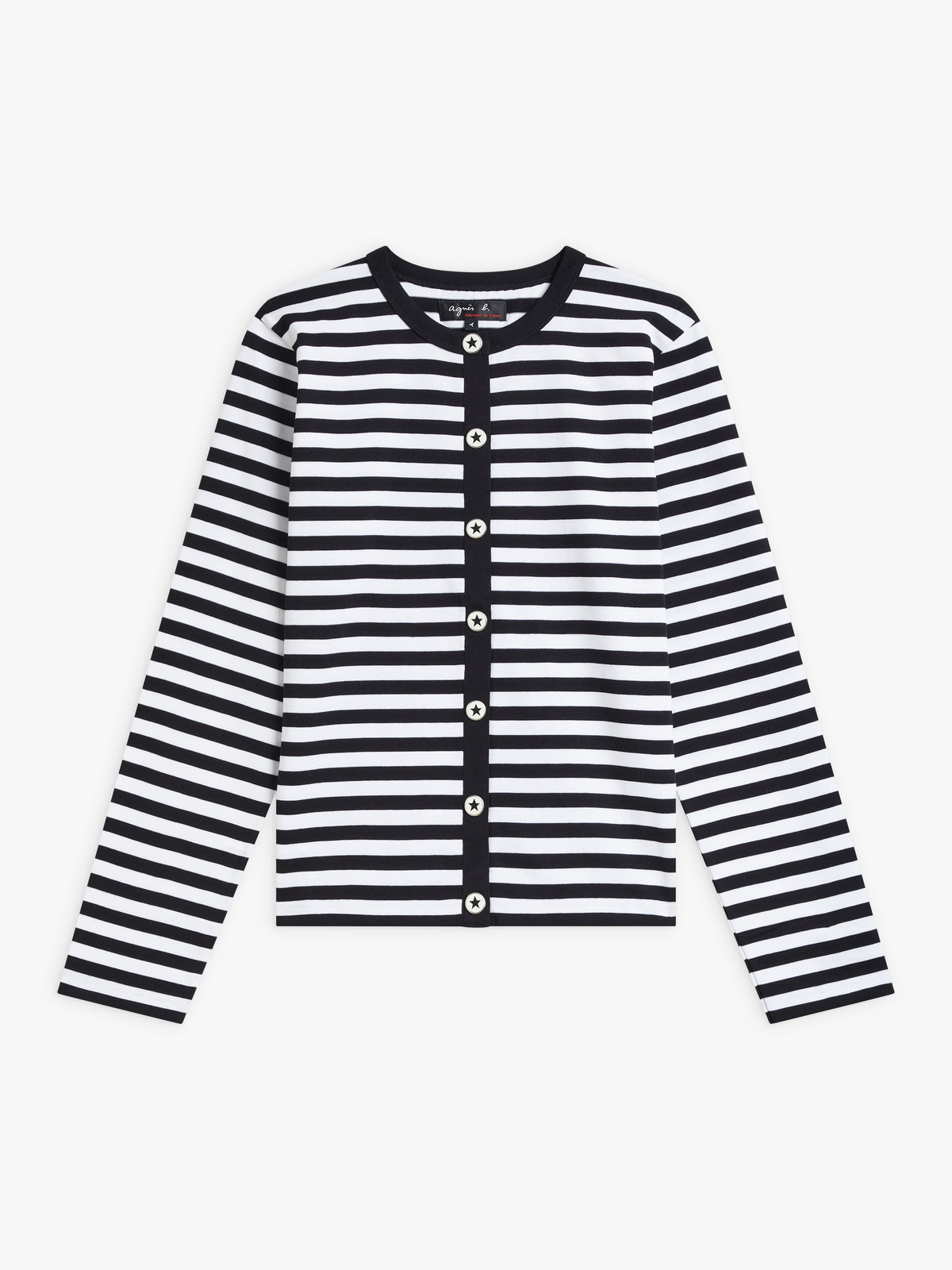 FEMME ウィメンズ 【Outlet】J008 CARDIGAN カーディガン ホワイト×ブラック