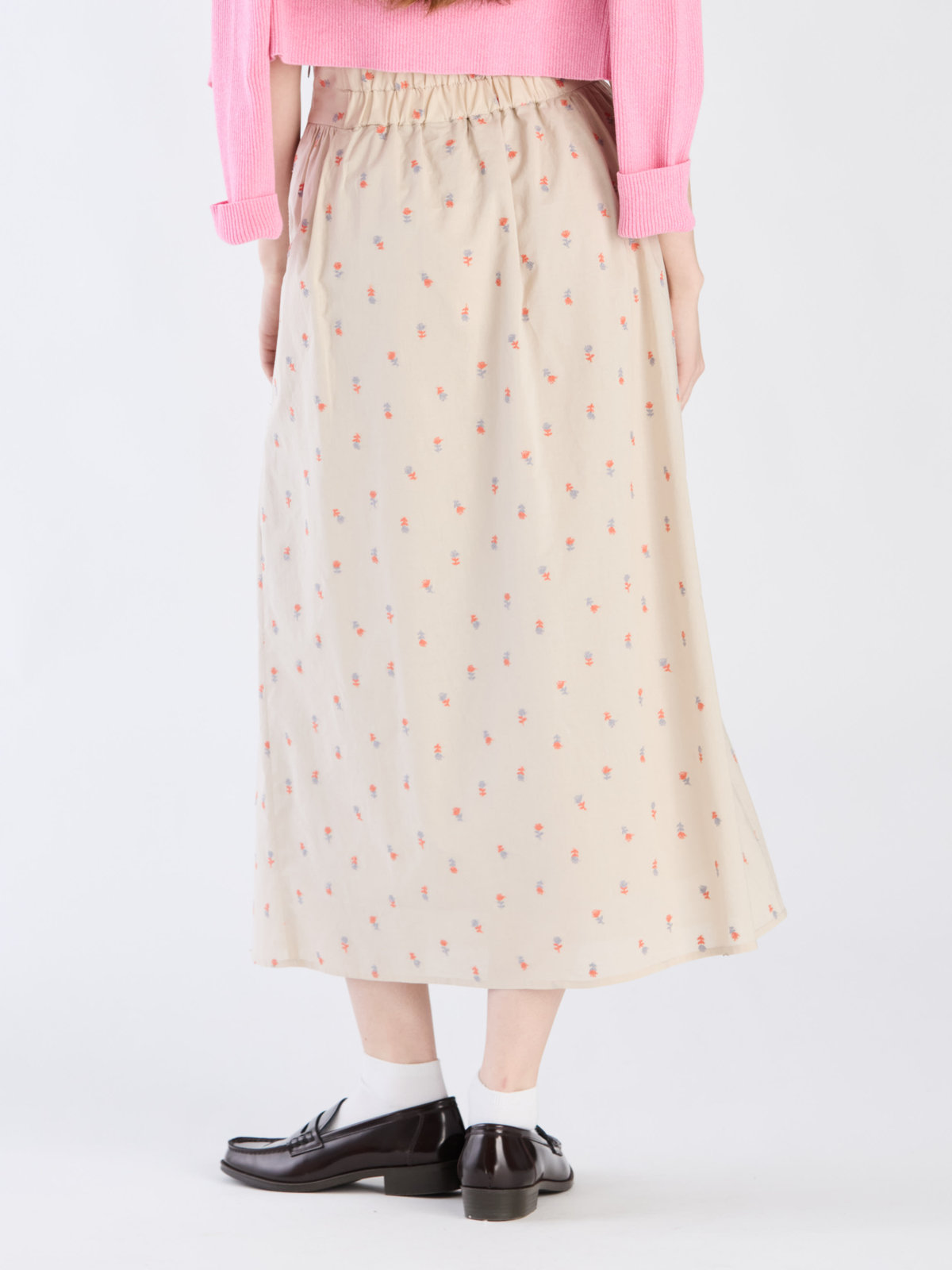 To b. by agnès b. 【Outlet】フラワーエンブロイダリースカート ベージュ