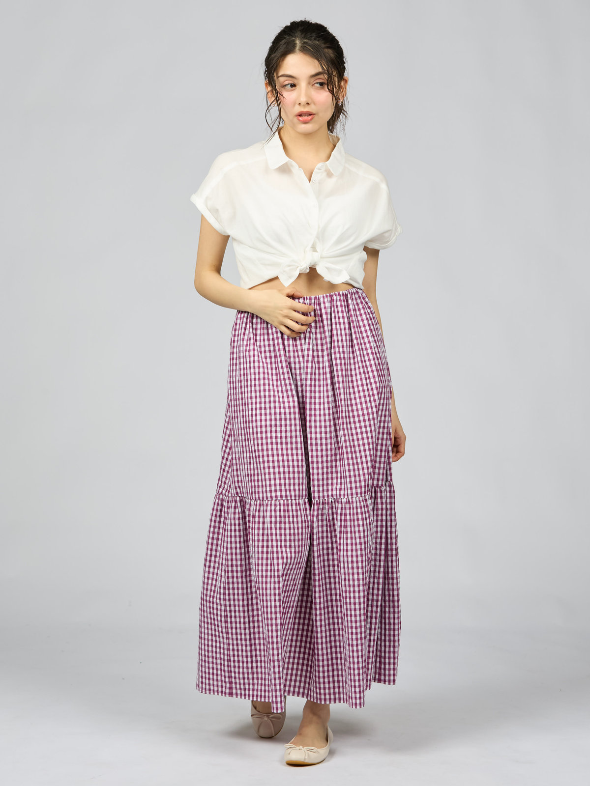 To b. by agnès b. コットン モダン マニッシュ シャツ ホワイト