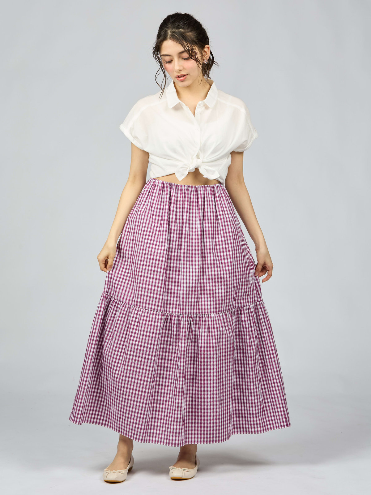 To b. by agnès b. コットン モダン マニッシュ シャツ ホワイト