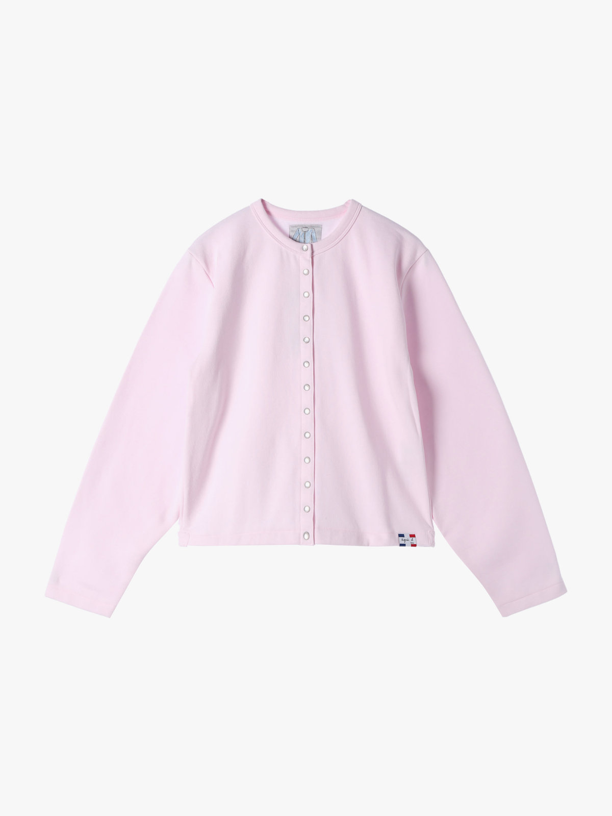 FEMME ウィメンズ オーガニックコットン メルトン 長袖 カーディガンプレッション ”Le Classique” ピンク系その他