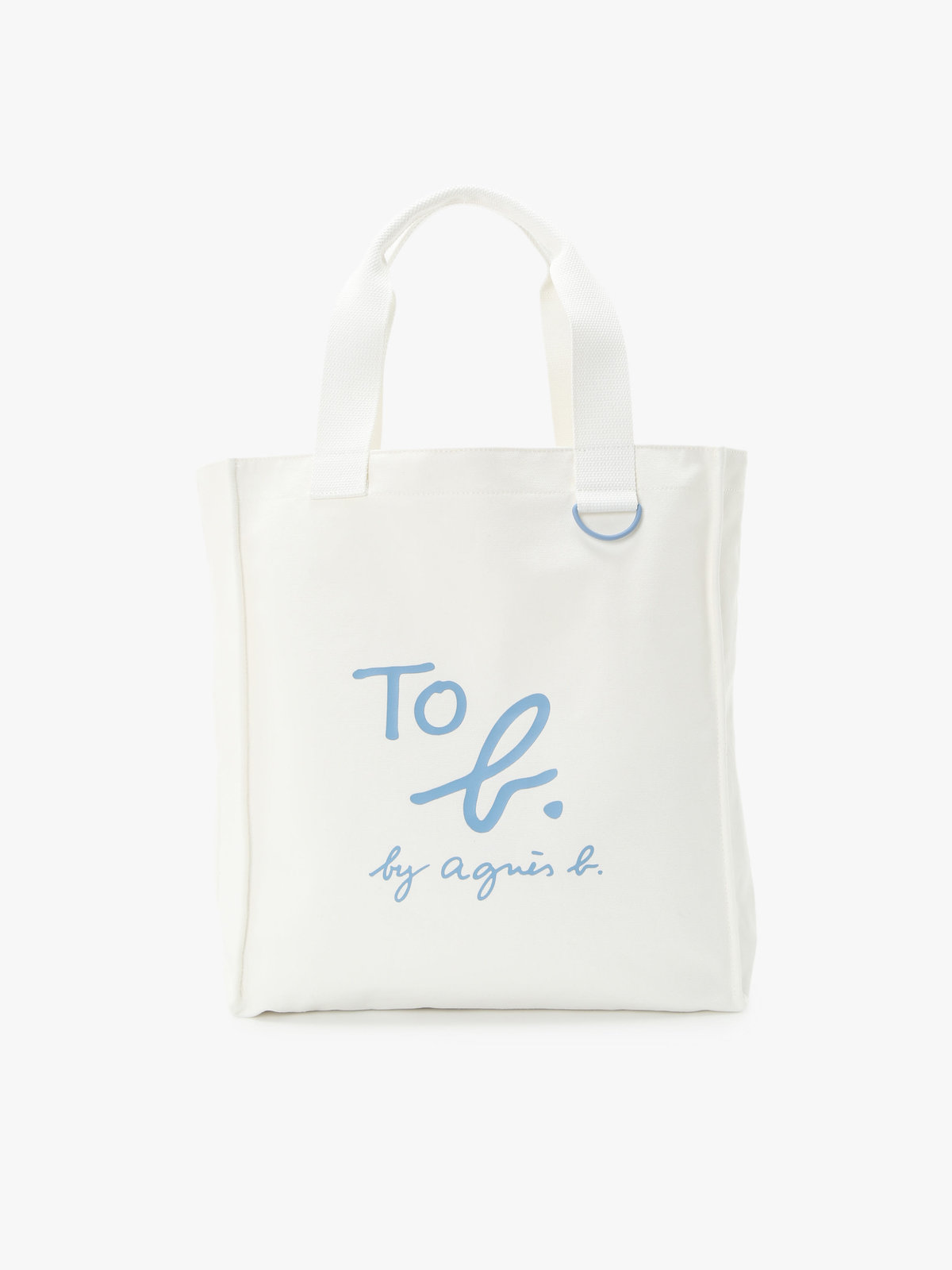 To b. by agnès b. コットン ロゴ トートバッグ ホワイト