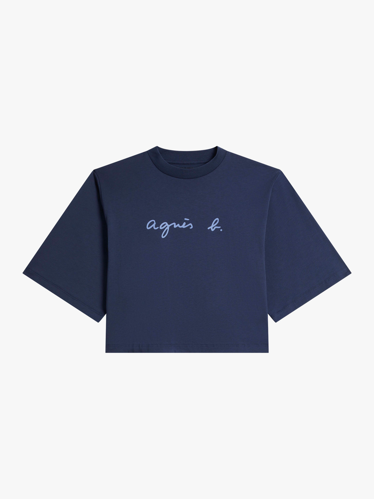 FEMME ウィメンズ ロゴ コットン 5分袖 Tシャツ "Yoko" ブルー系その他