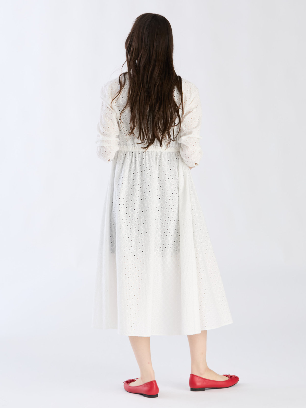To b. by agnès b. 【Outlet】コットンフラワーレースワンピース ホワイト