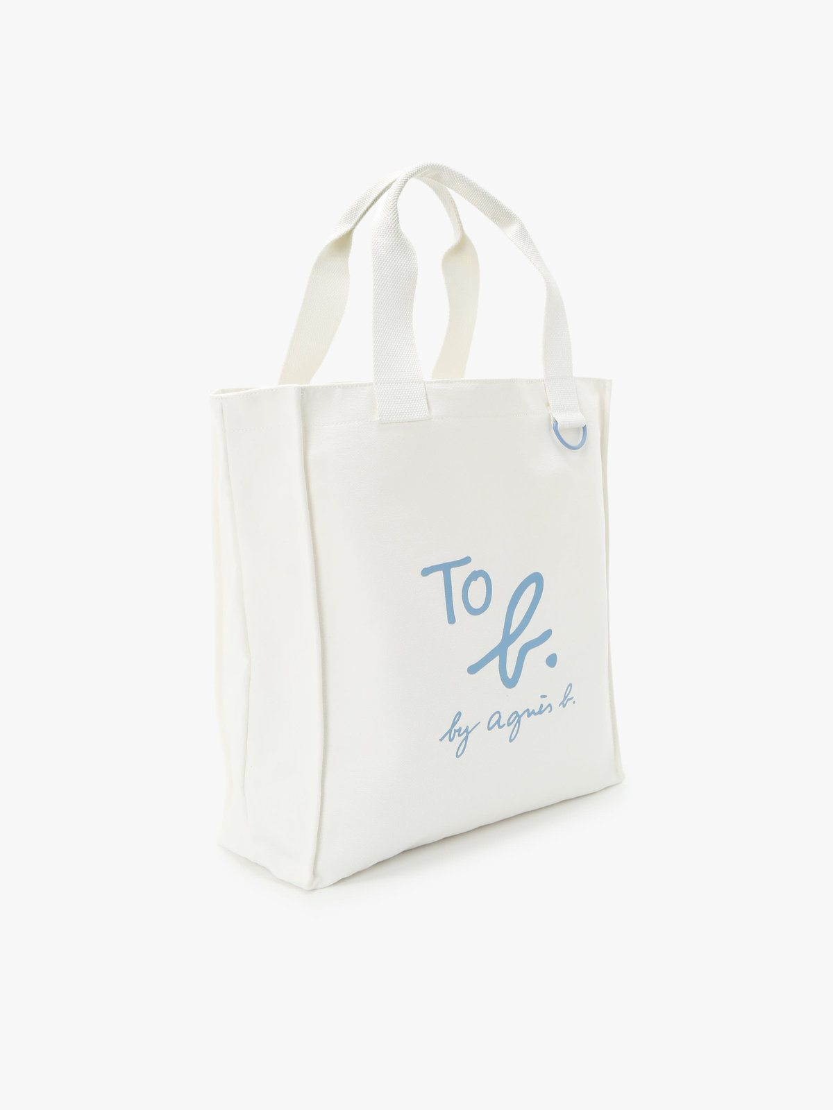 To b. by agnès b. コットン ロゴ トートバッグ ホワイト
