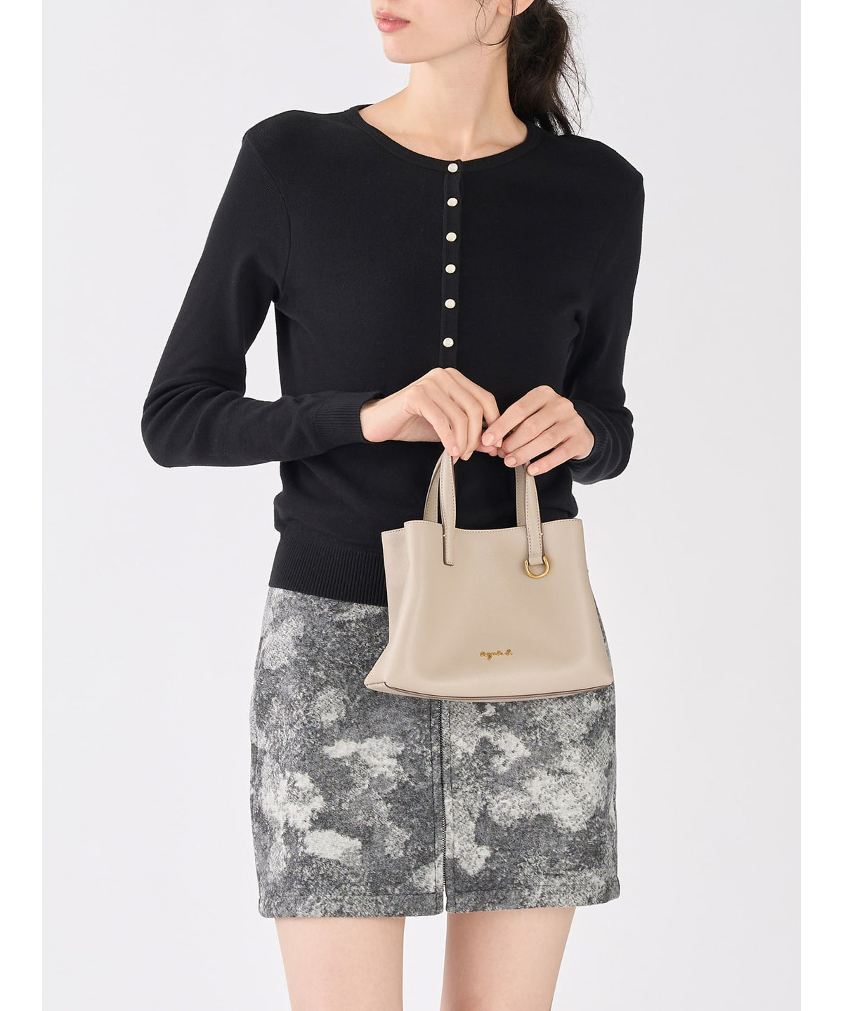 VOYAGE ウィメンズ バッグ＆ウォレット レザー 2way スモール トートバッグ "Christelle" ABS01-02 ベージュ