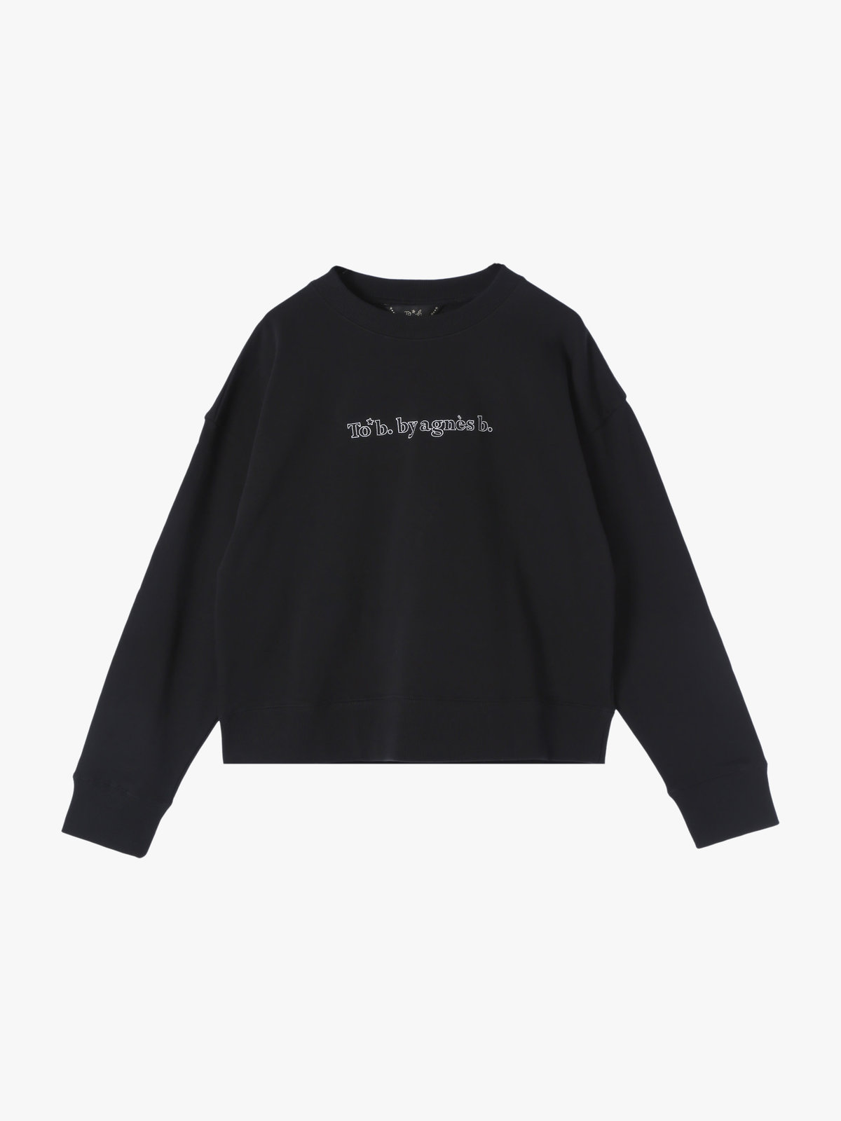 To b. by agnès b. コットン ロゴ スウェットプルオーバー ブラック
