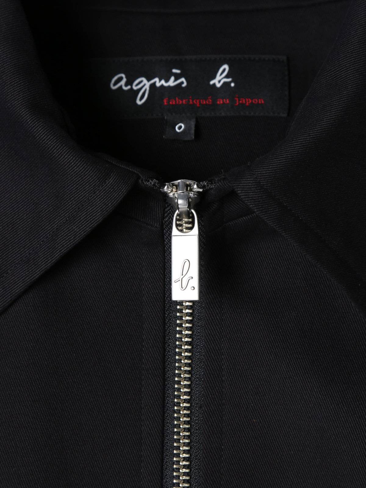 HOMME メンズ メンズ コットン 長袖 ジップアップジャケット ”Chet” ブラック