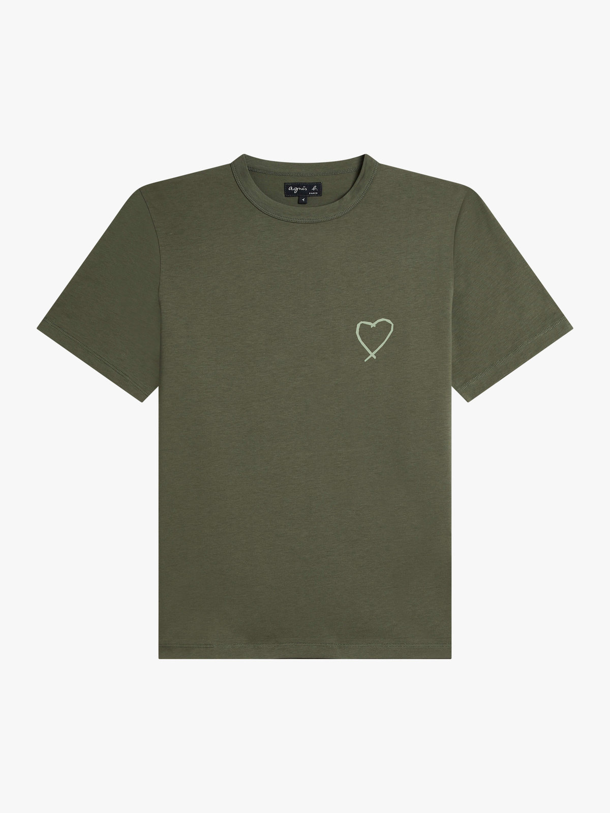 FEMME ウィメンズ アイコニック プリント コットン 半袖 Tシャツ "Sarajevo heart" カーキ