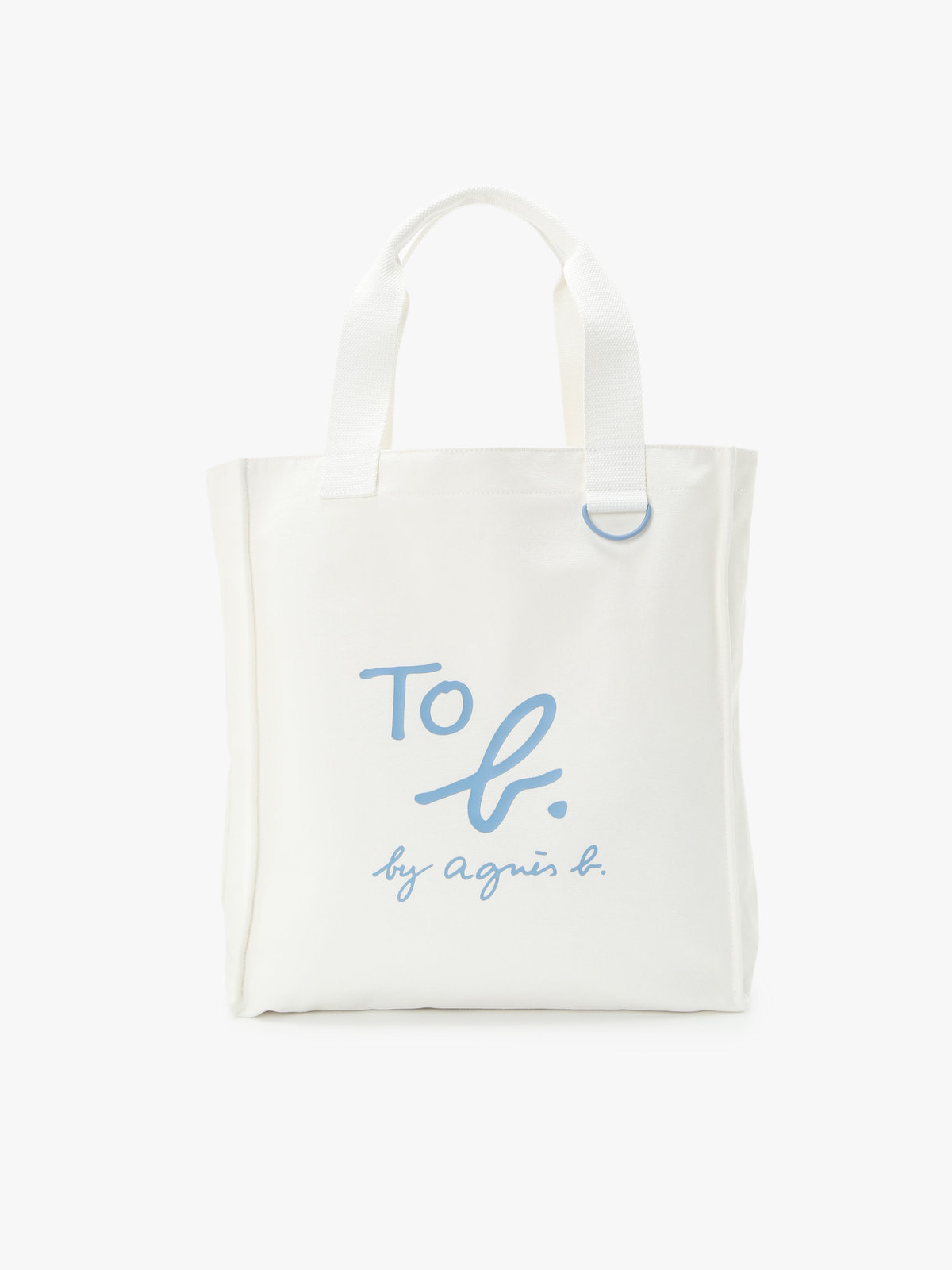 To b. by agnès b. コットン ロゴ トートバッグ ホワイト