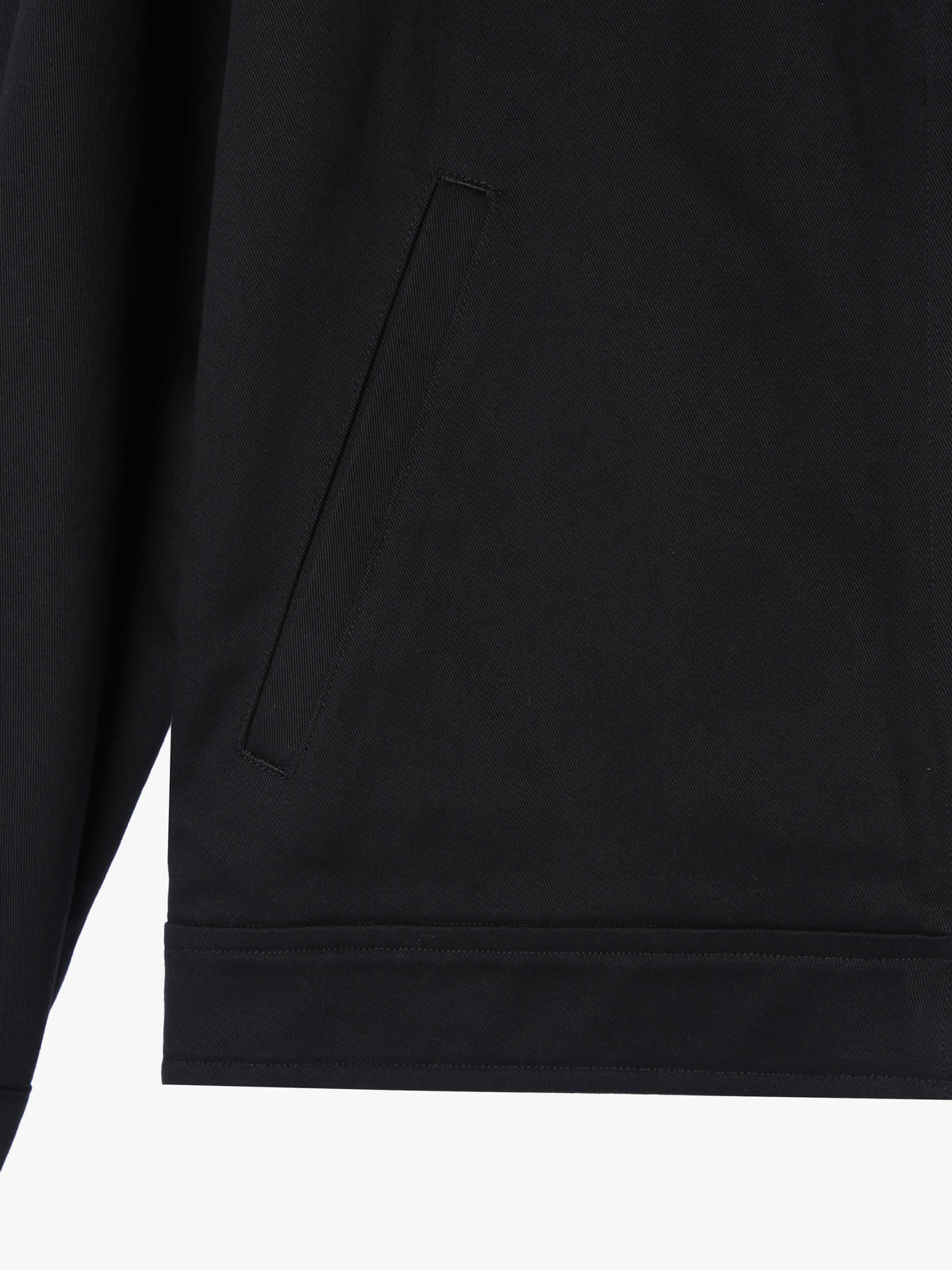 HOMME メンズ メンズ コットン 長袖 ジップアップジャケット ”Chet” ブラック