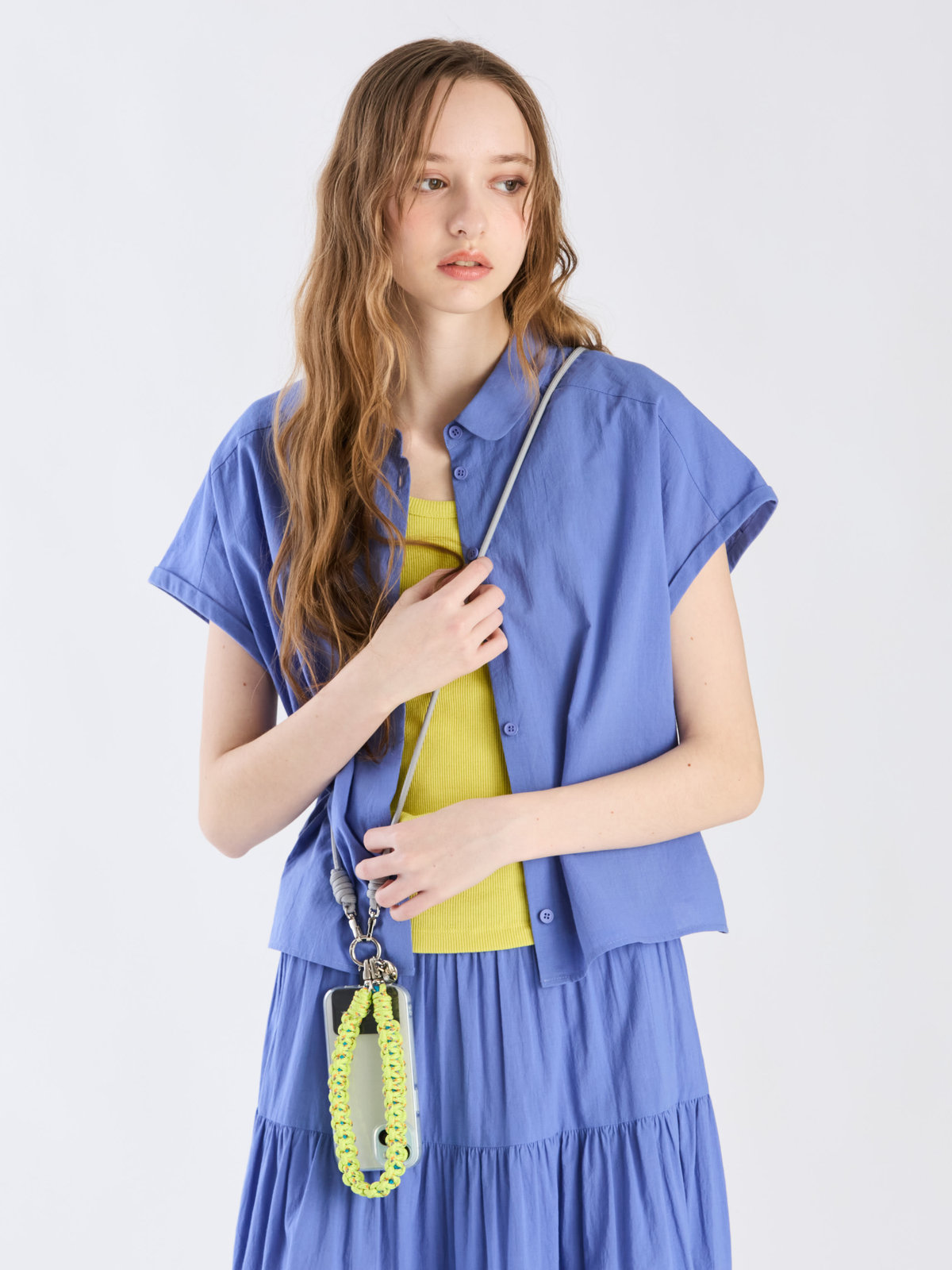 To b. by agnès b. 【Outlet】モダンマニッシュシャツ ブルー