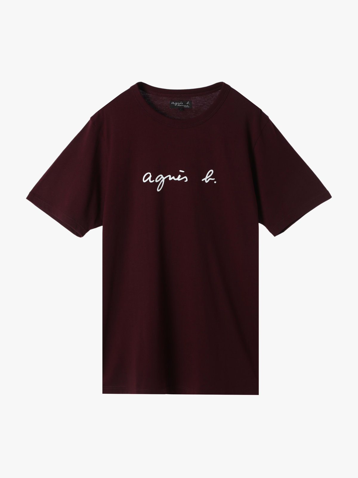 HOMME メンズ メンズ ロゴ プリント 半袖 Tシャツ "Brando" ボルドー