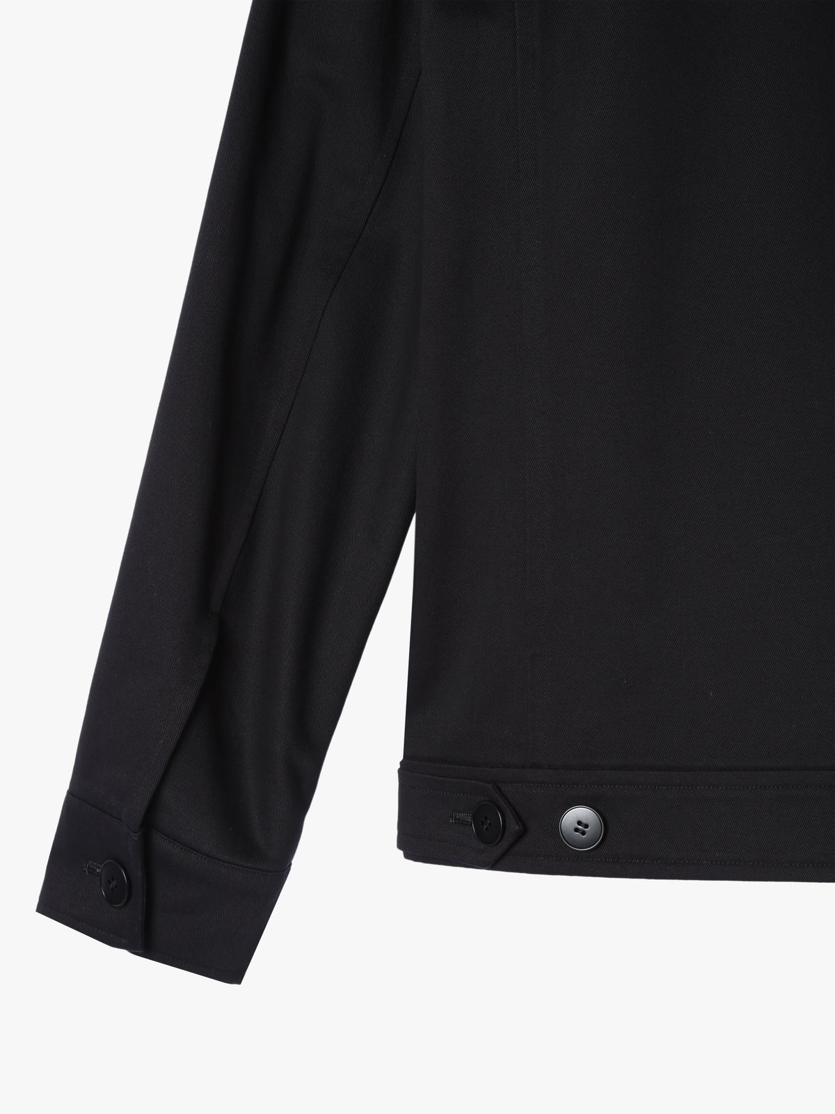 HOMME メンズ メンズ コットン 長袖 ジップアップジャケット ”Chet” ブラック