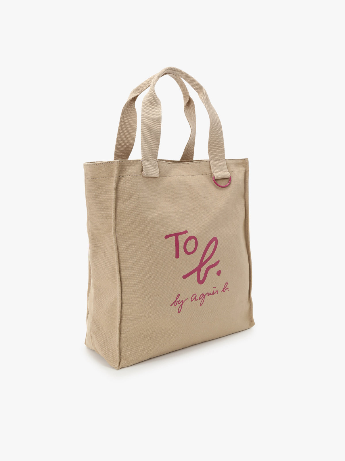 To b. by agnès b. コットン ロゴ トートバッグ ベージュ