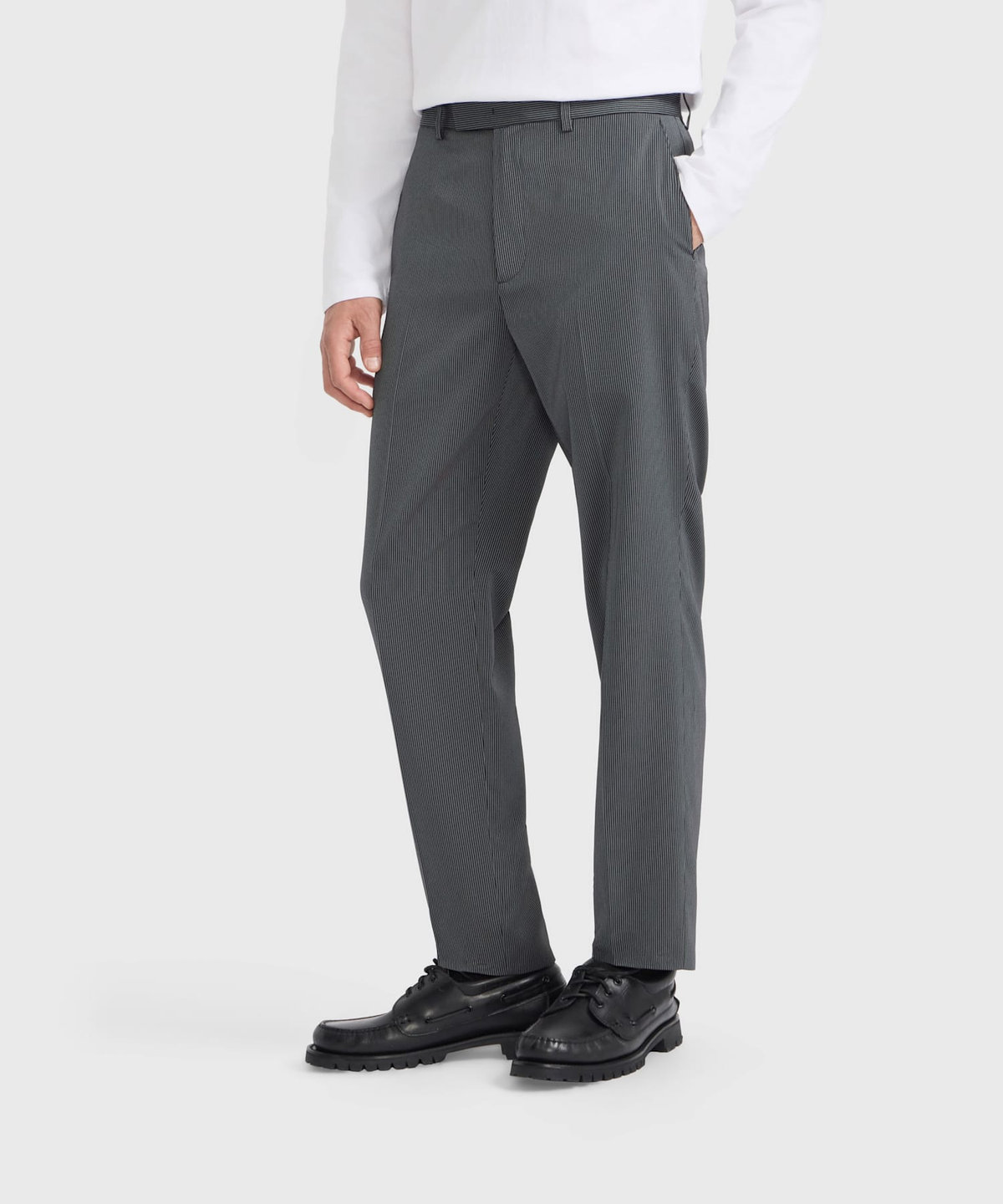 HOMME メンズ メンズ ストライプ ストレートパンツ "Jamming" グレー