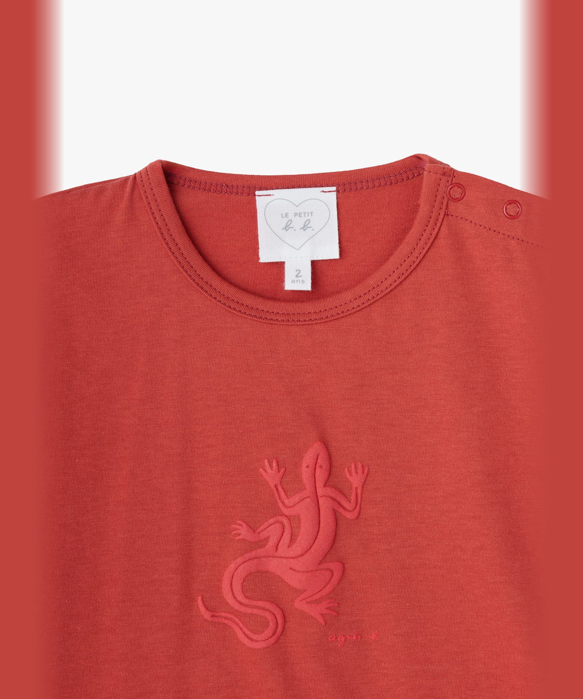 ENFANT ベビー ベビー ロゴ アイコニック プリント コットン 長袖 Tシャツ "Lezard" オレンジ系その他