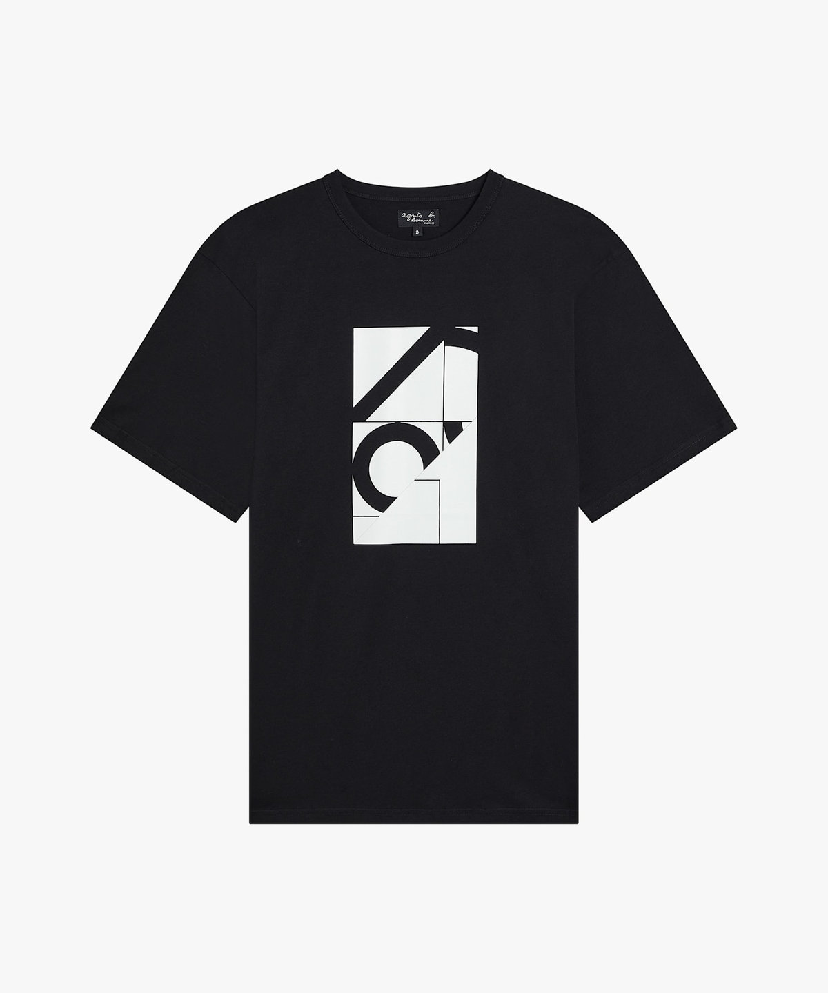 HOMME メンズ メンズ プリント オーガニックコットン 半袖 アーティストTシャツ "Bertrand Loube" ブラック