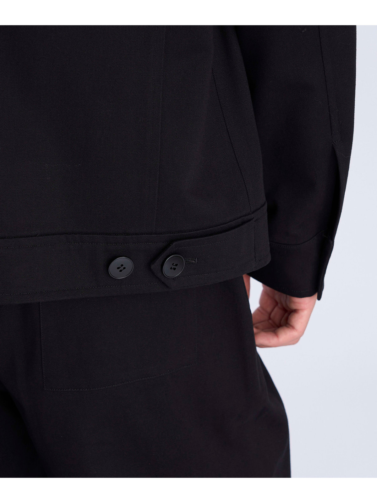 HOMME メンズ メンズ コットン 長袖 ジップアップジャケット ”Chet” ブラック