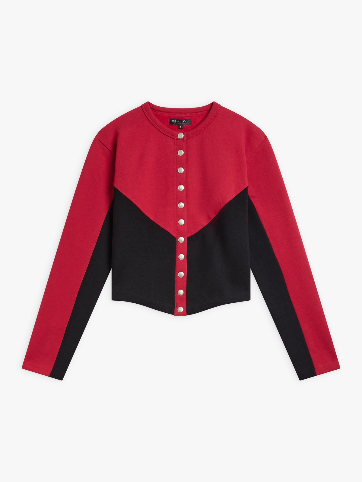 FEMME ウィメンズ 【Outlet】オーガニックコットン メルトン 長袖 カーディガンプレッション "New Two" レッド