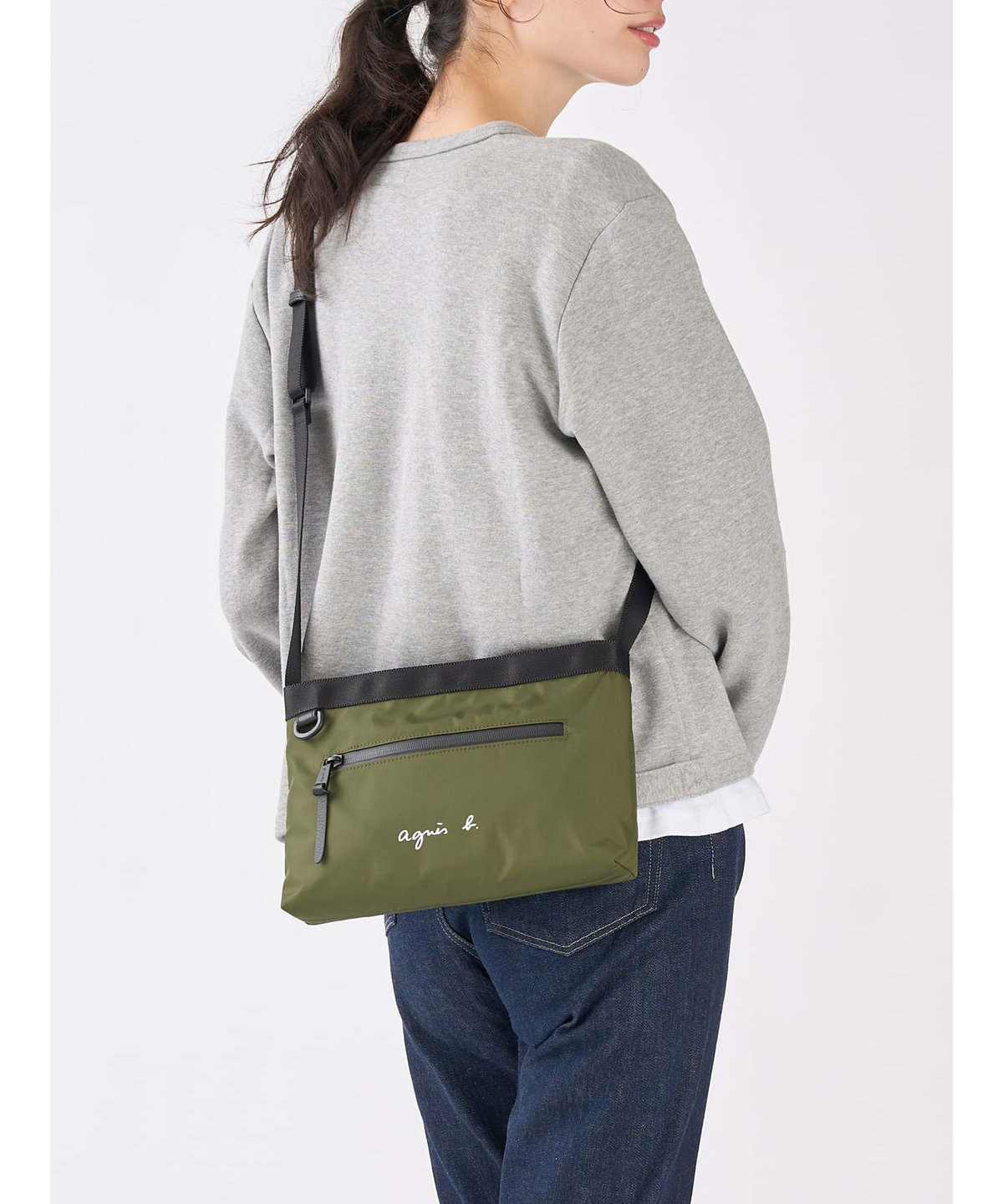 VOYAGE メンズ バッグ＆ウォレット ナイロン スモール ショルダーバッグ "Fred" ABH02-03 カーキ