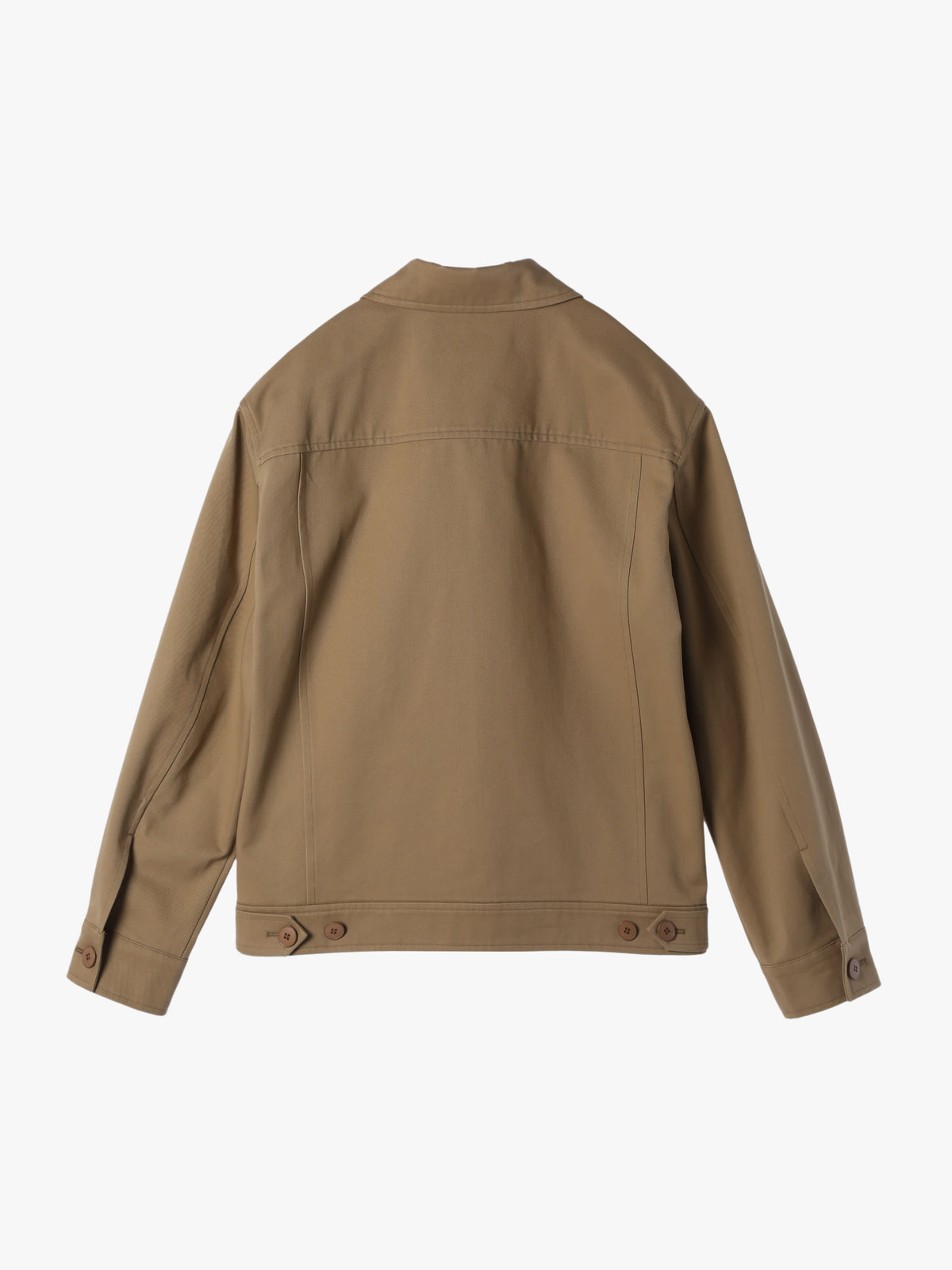 HOMME メンズ メンズ コットン 長袖 ジップアップジャケット ”Chet” ブラウン