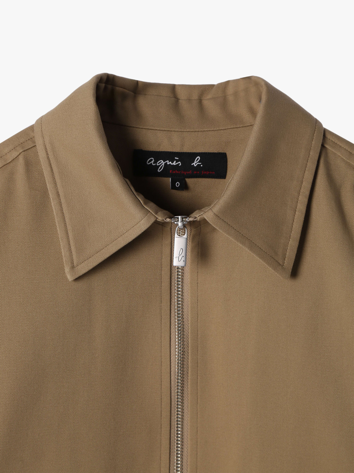 HOMME メンズ メンズ コットン 長袖 ジップアップジャケット ”Chet” ブラウン