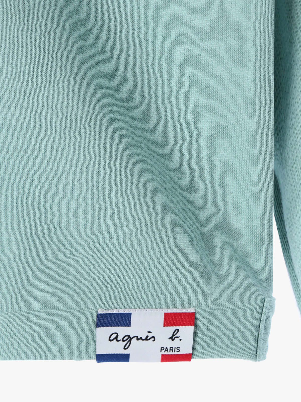 FEMME ウィメンズ オーガニックコットン メルトン 長袖 カーディガンプレッション ”Le Classique” ライトグリーン