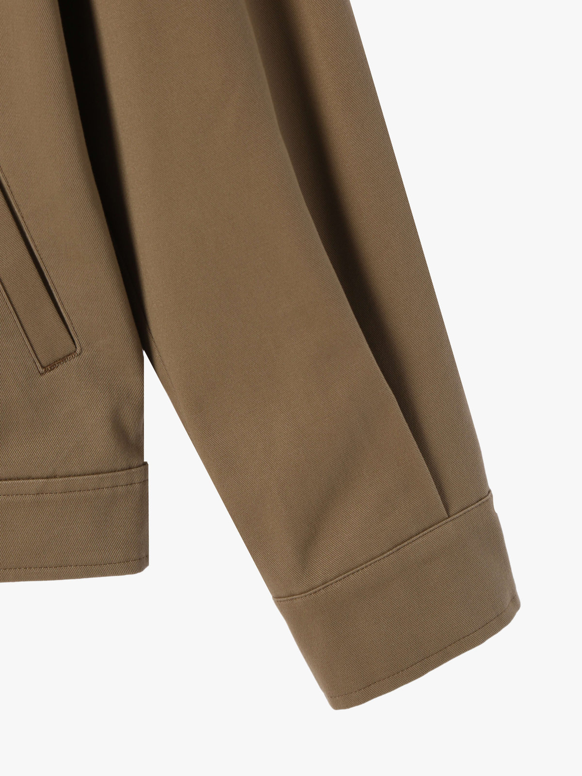 HOMME メンズ メンズ コットン 長袖 ジップアップジャケット ”Chet” ブラウン