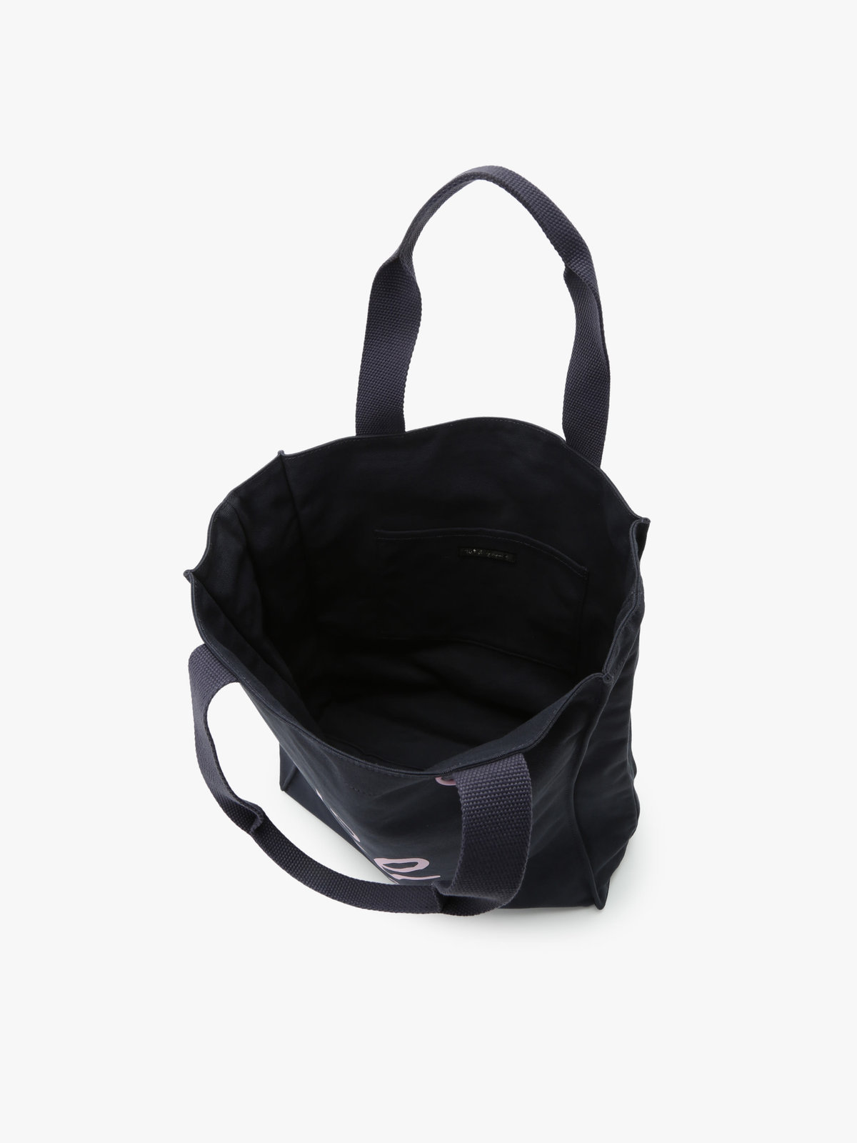 To b. by agnès b. コットン ロゴ トートバッグ ネイビー