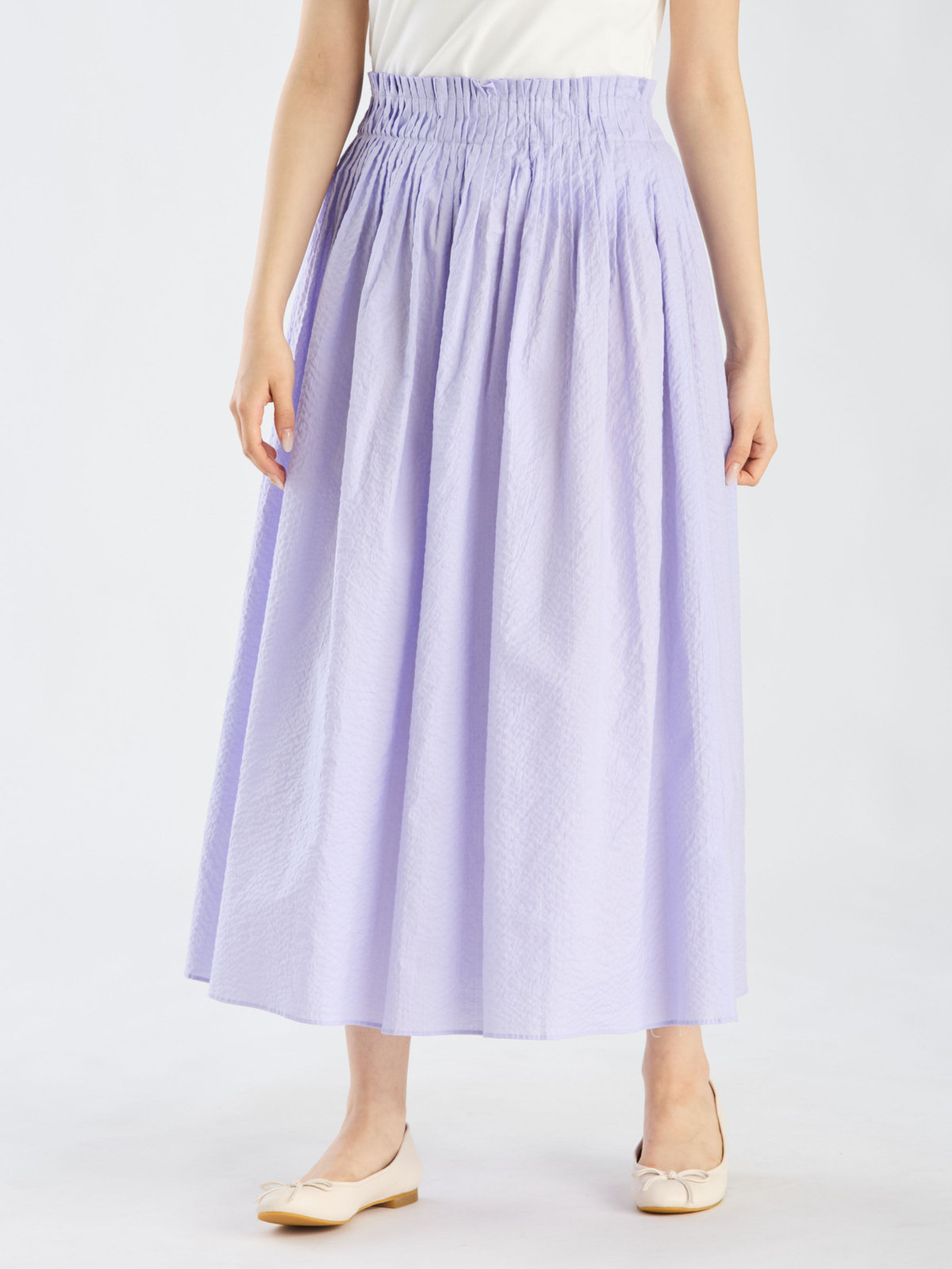 To b. by agnès b. 【Outlet】ポコポココットンスカート パープル系その他