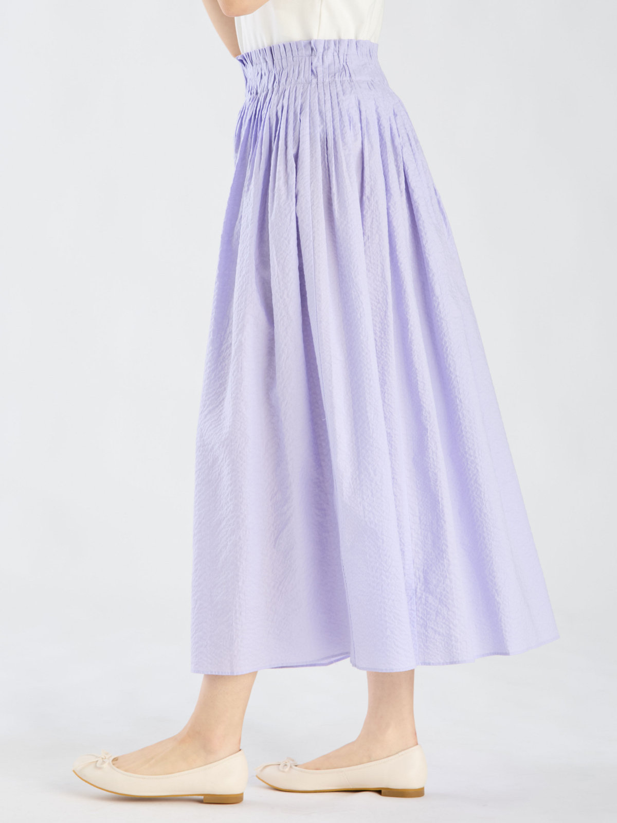 To b. by agnès b. 【Outlet】ポコポココットンスカート パープル系その他