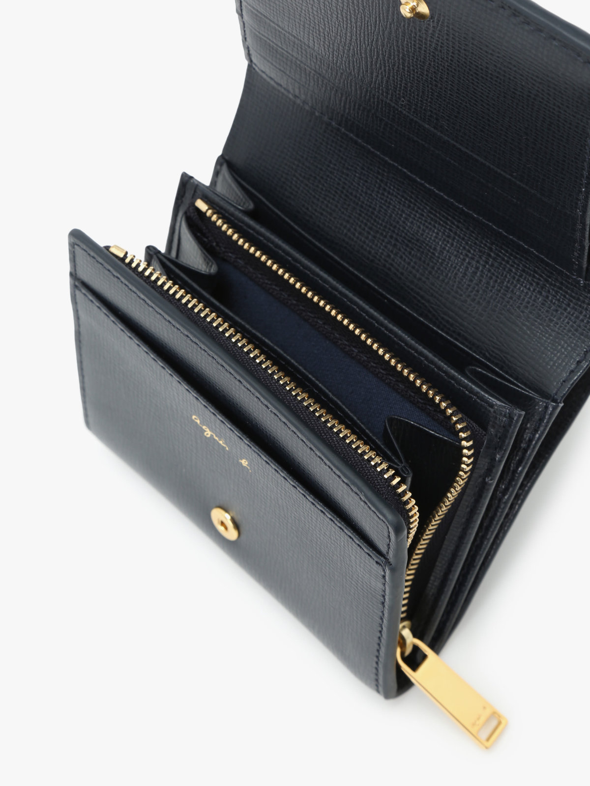 VOYAGE ウィメンズ バッグ＆ウォレット 【by R 限定品】agnes b. レザー 二つ折り ウォレット "City" ZAW07-01 ネイビー