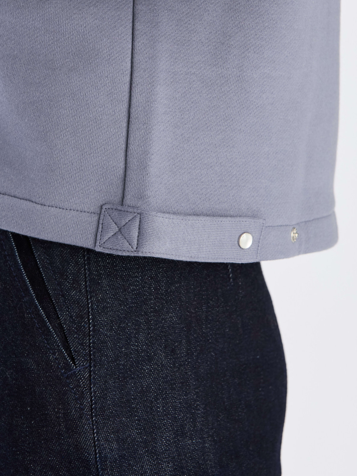 FEMME ウィメンズ オーガニックコットン メルトン 長袖 カーディガンプレッション ”Phone” グレー