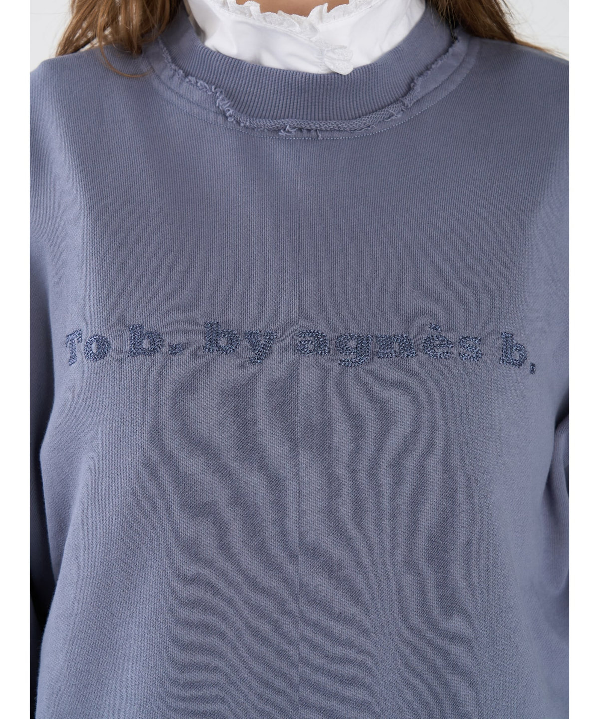 To b. by agnès b. ロゴ ヴィンテージ スウェット ネイビー