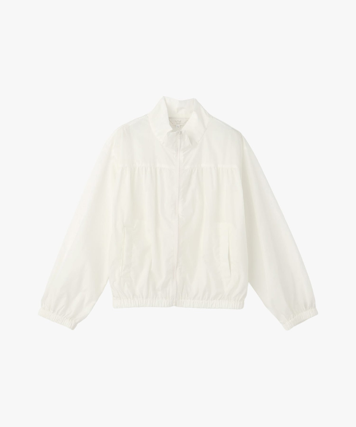 To b. by agnès b. シアー ナイロン パフィー ブルゾン ホワイト