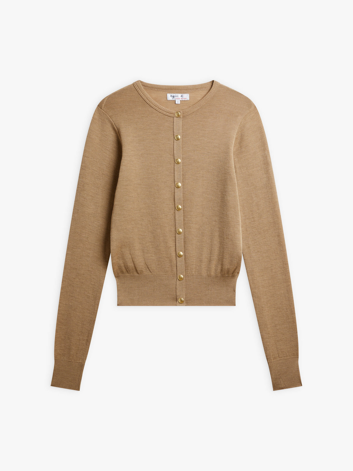 FEMME ウィメンズ 【Outlet】ウール ジャージー フィンガーレス カーディガンプレッション ブラウン系その他