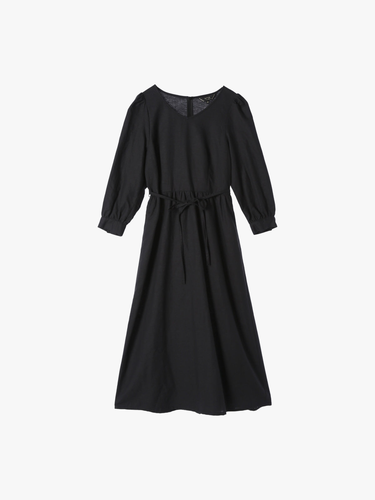 To b. by agnès b. 【Outlet】リネンコットンシャーリングドレス ブラック