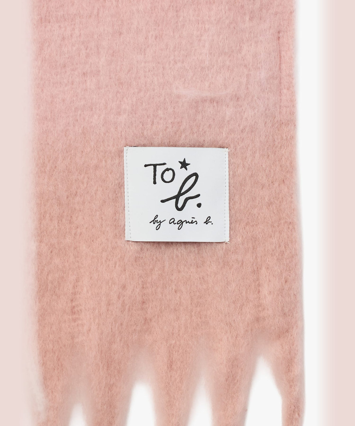 To b. by agnès b. ブロックチェック マフラー ピンク