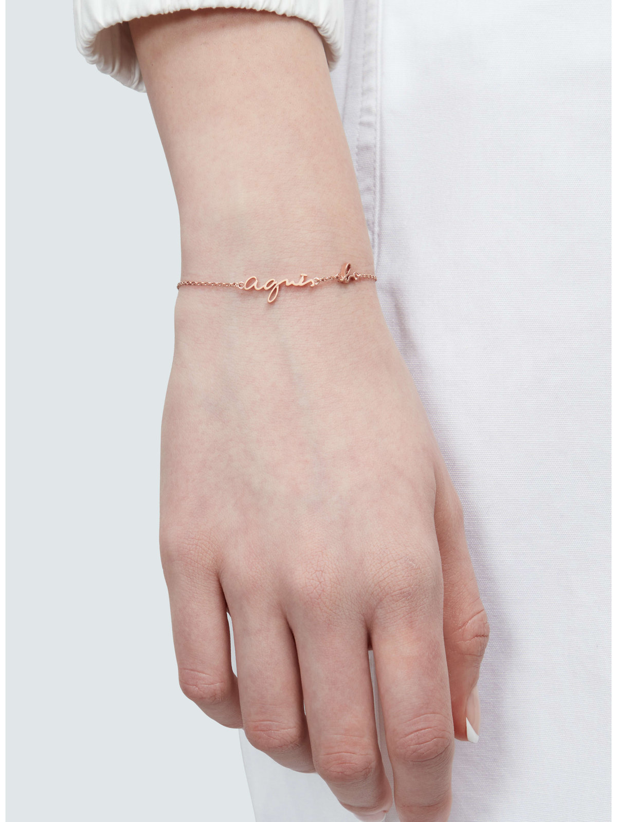 FEMME ウィメンズ ロゴ ブレスレット ピンクベージュ