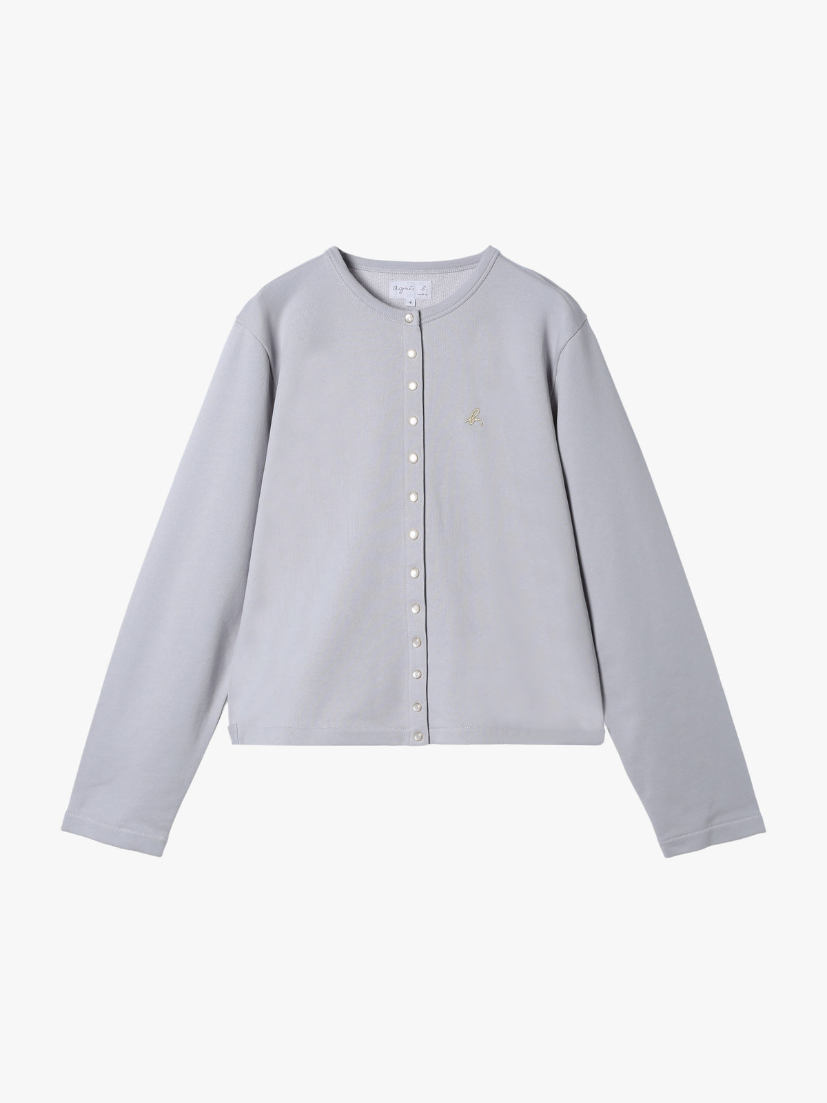 FEMME ウィメンズ ”b.”ロゴ ハート 刺繍 カーディガンプレッション グレー