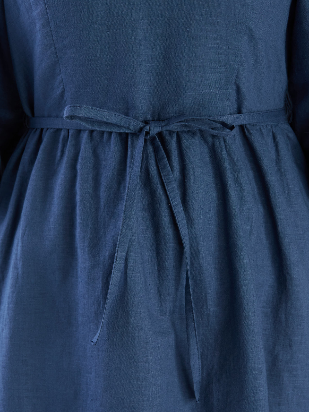 To b. by agnès b. 【Outlet】リネンコットンシャーリングドレス ブルー