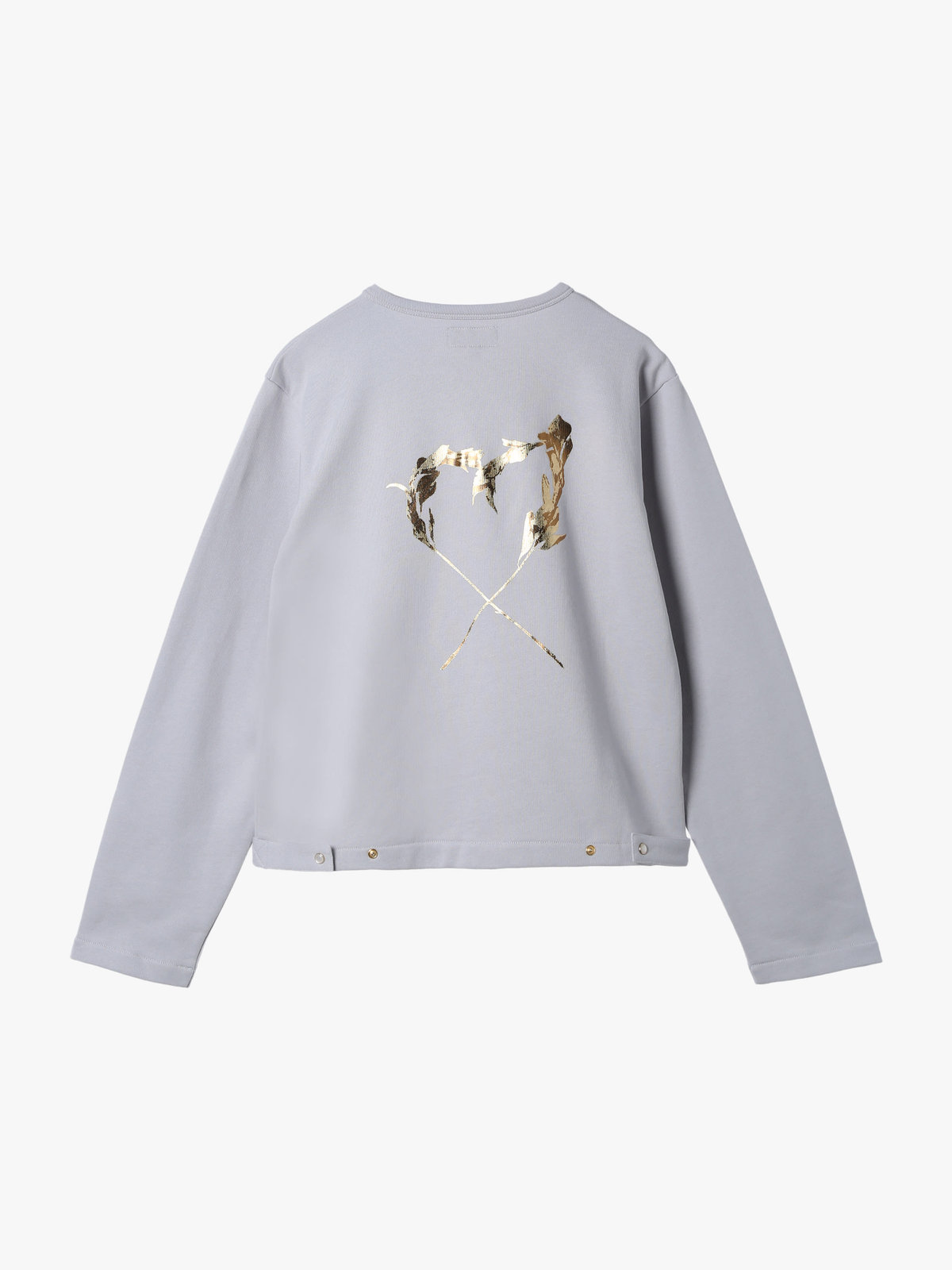 FEMME ウィメンズ ”b.”ロゴ ハート 刺繍 カーディガンプレッション グレー